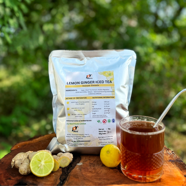 Lemon Ginger Ice Tea | 1 kg Pack | For 10 Liter – joymint