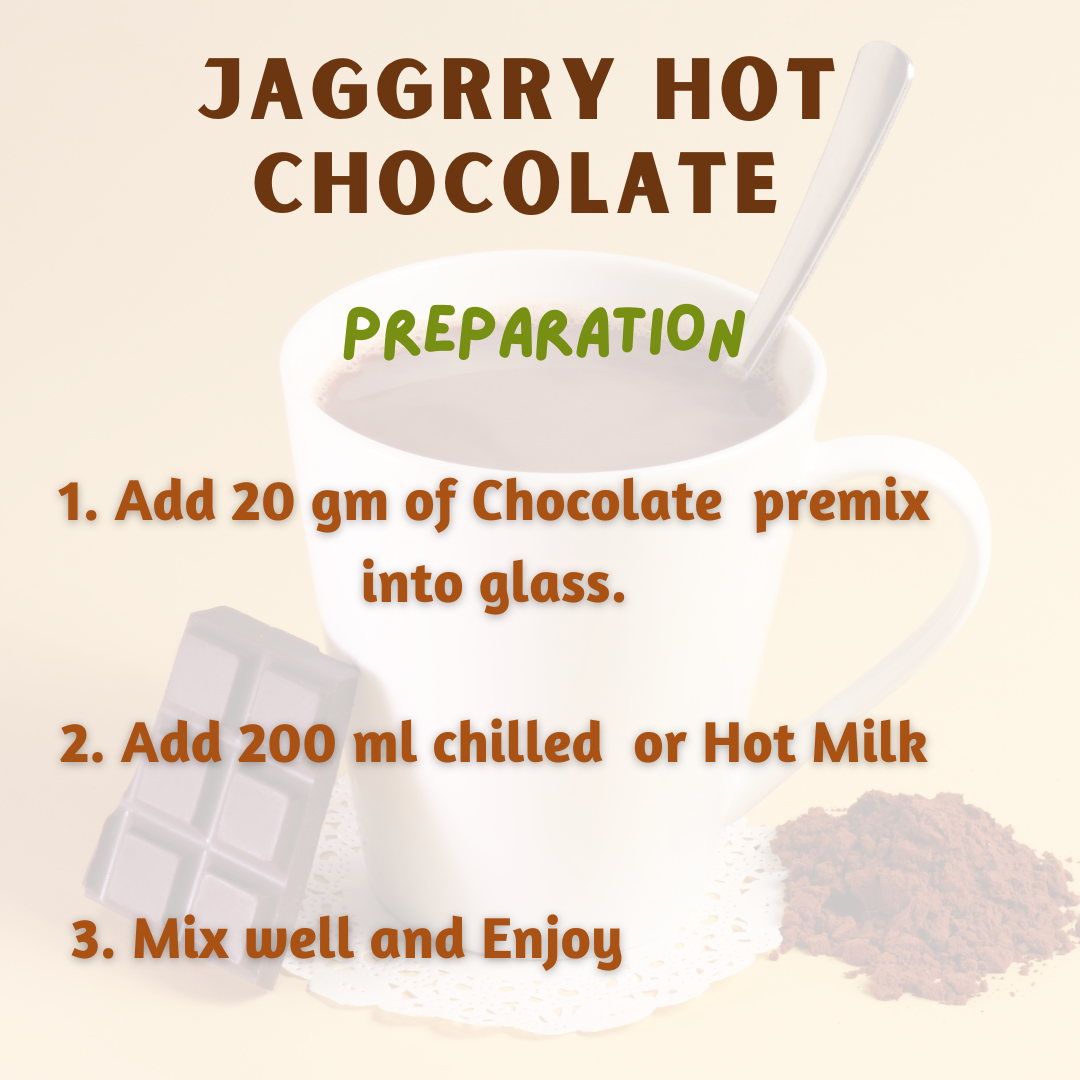 Jaggery Hot Chocolate Premix | 1 kg Pack for 10 Liters