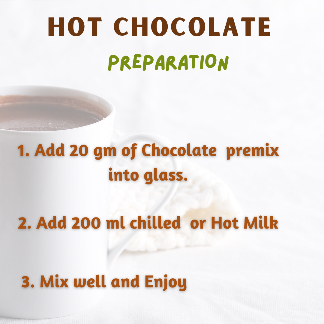 Hot Chocolate Premix | 1 kg Pack for 10 Liters