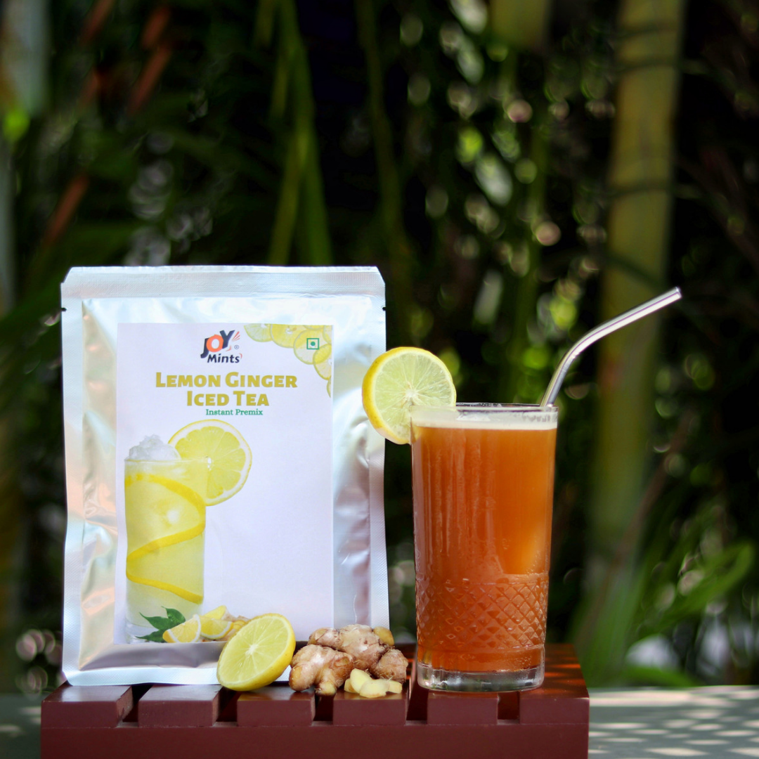 Lemon Ginger Ice Tea | 1 kg Pack | For 10 Liter