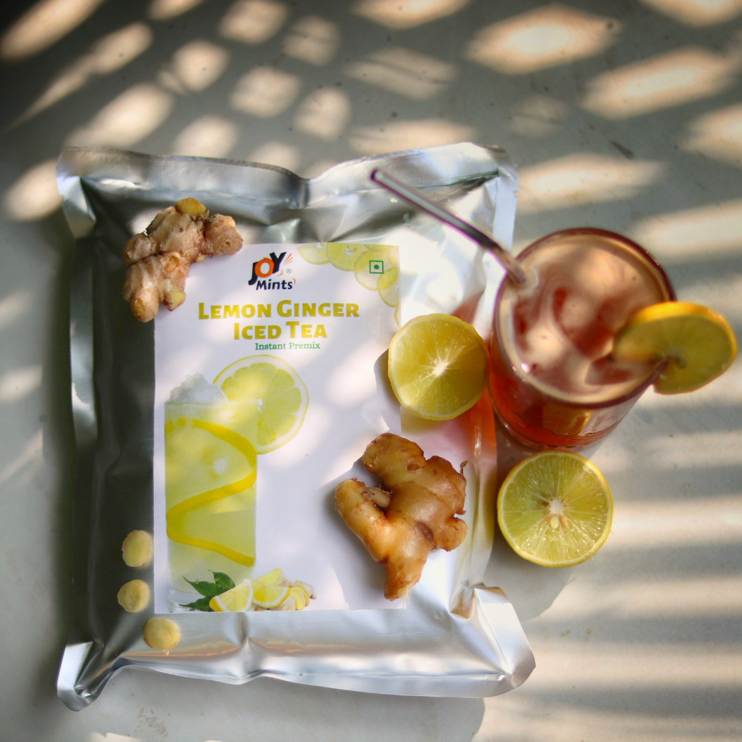 Lemon Ginger Ice Tea | 1 kg Pack | For 10 Liter