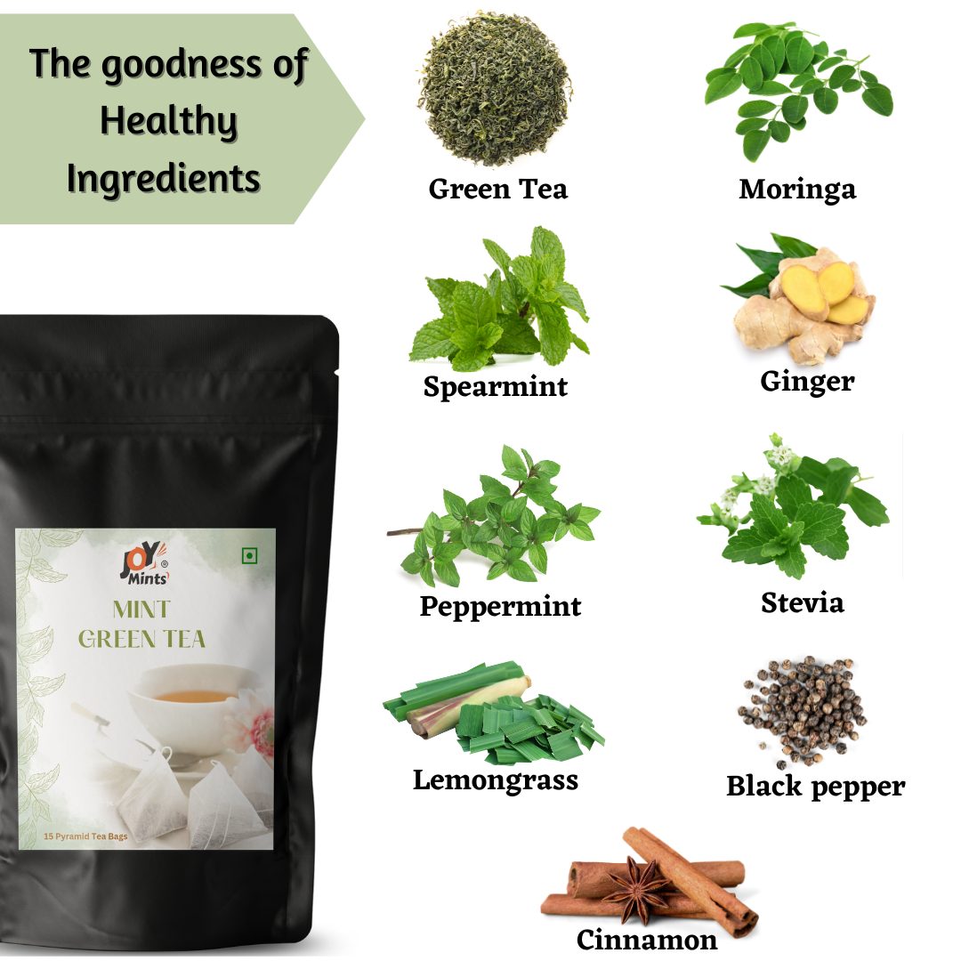 Mint Green Tea | 15 Pyramid Tea Bags