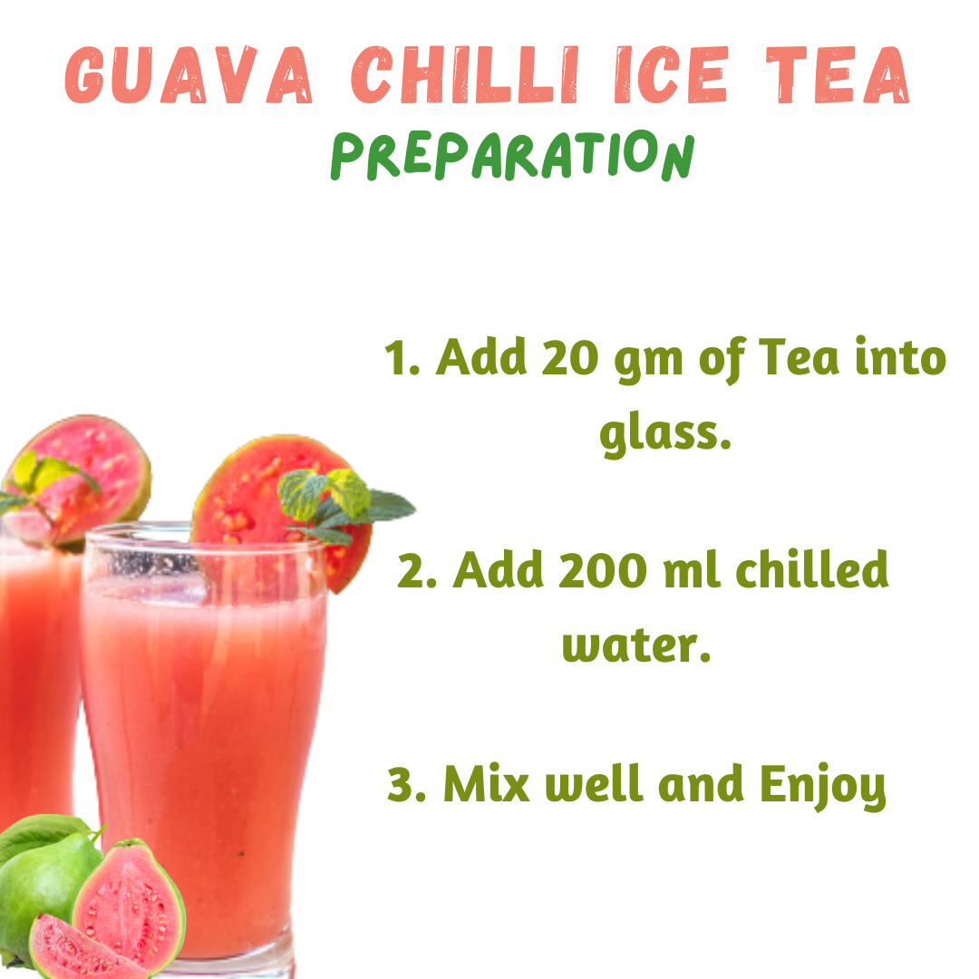 Guava Chilly Iced Tea | 1 Kg Pack |  For 10 Liter