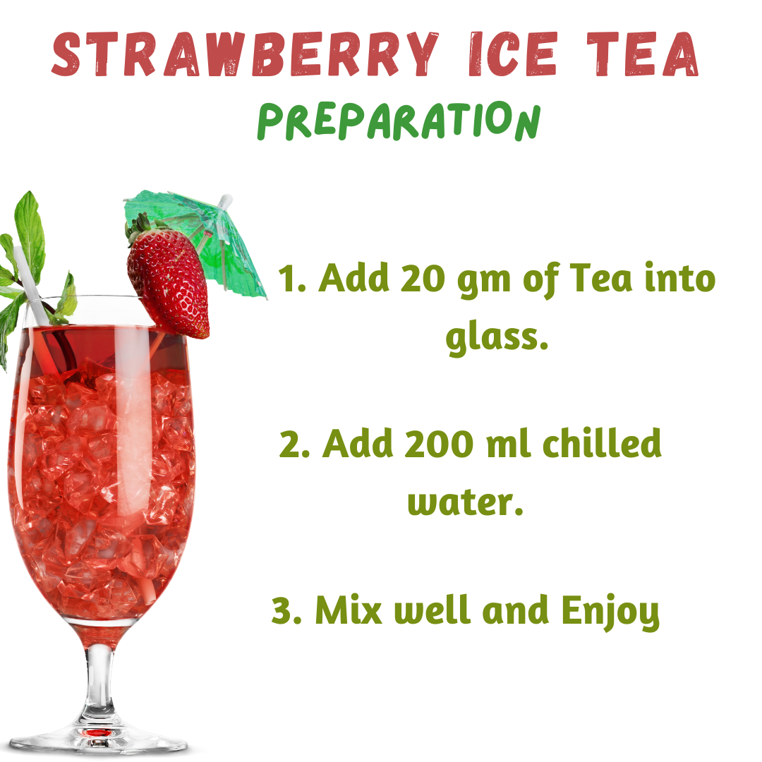 Strawberry Iced Tea | 1 Kg Pack |  For 10 Liter